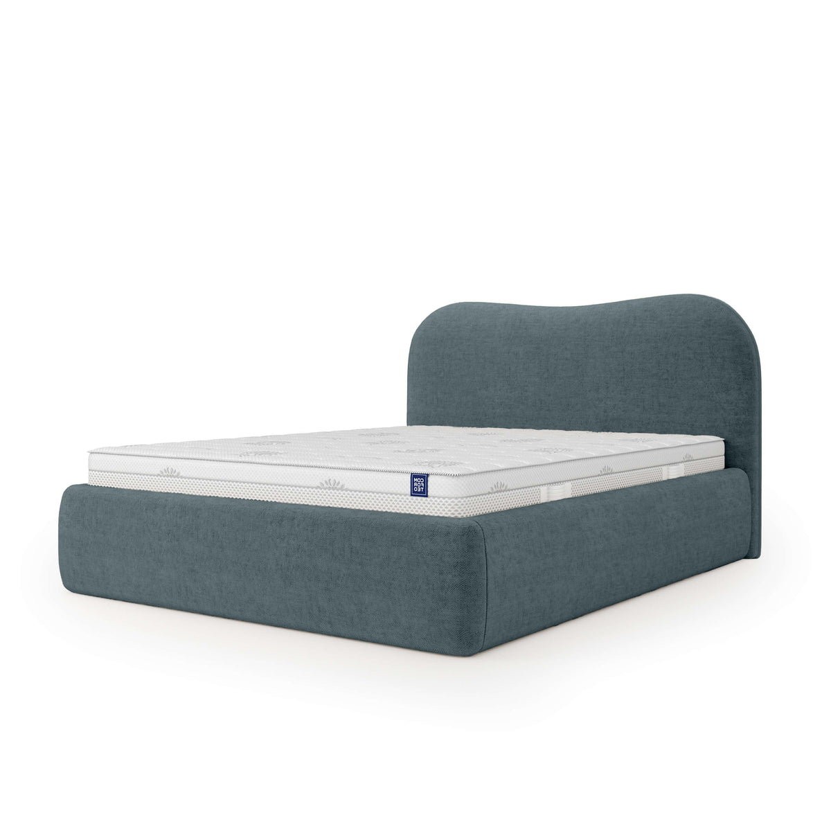 Leo Upholstered Ottoman Bed with Storage, Modern Style – Steel Sea (VOUGE 12), 200