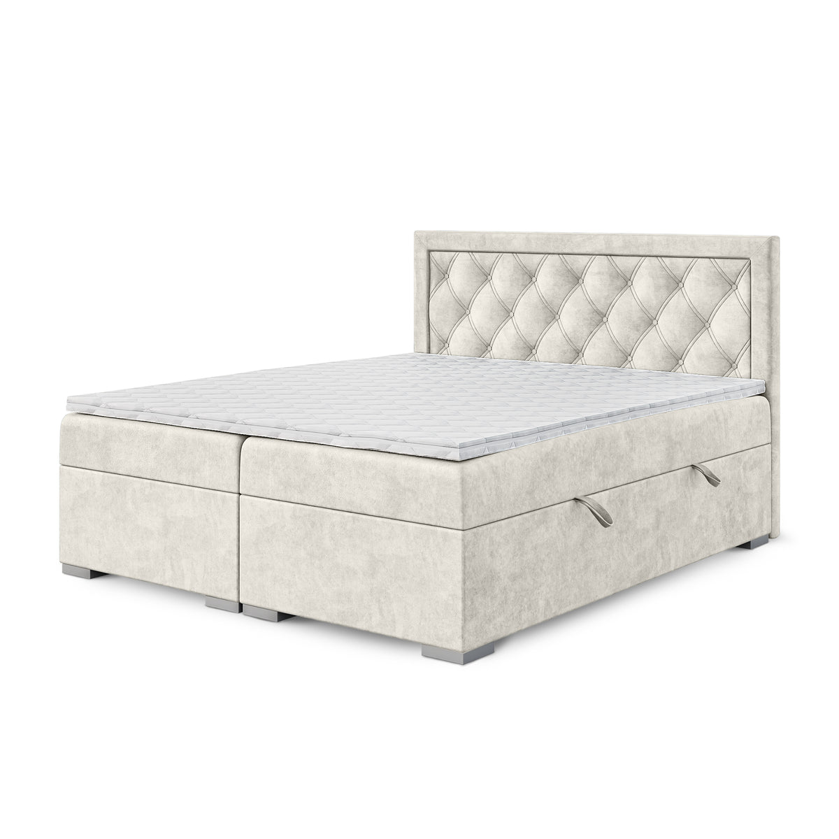 Santia Diamond-tufted Continental Divan Bed with Two Storage Compartments, Glamour Style – photo 27