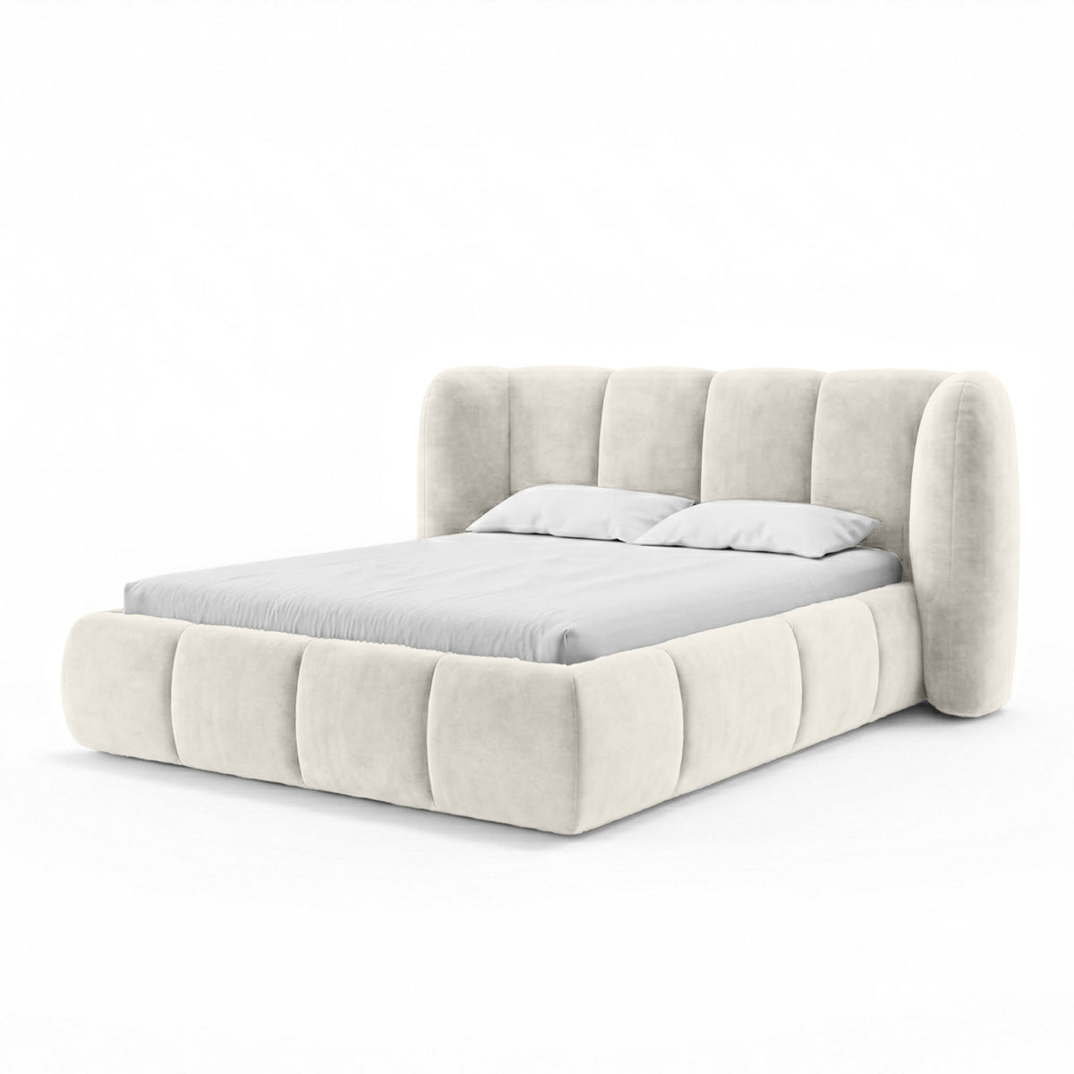 Ventara Upholstered Ottoman Bed with Vertical Tufting and Storage, Soft Modern Style – photo 9