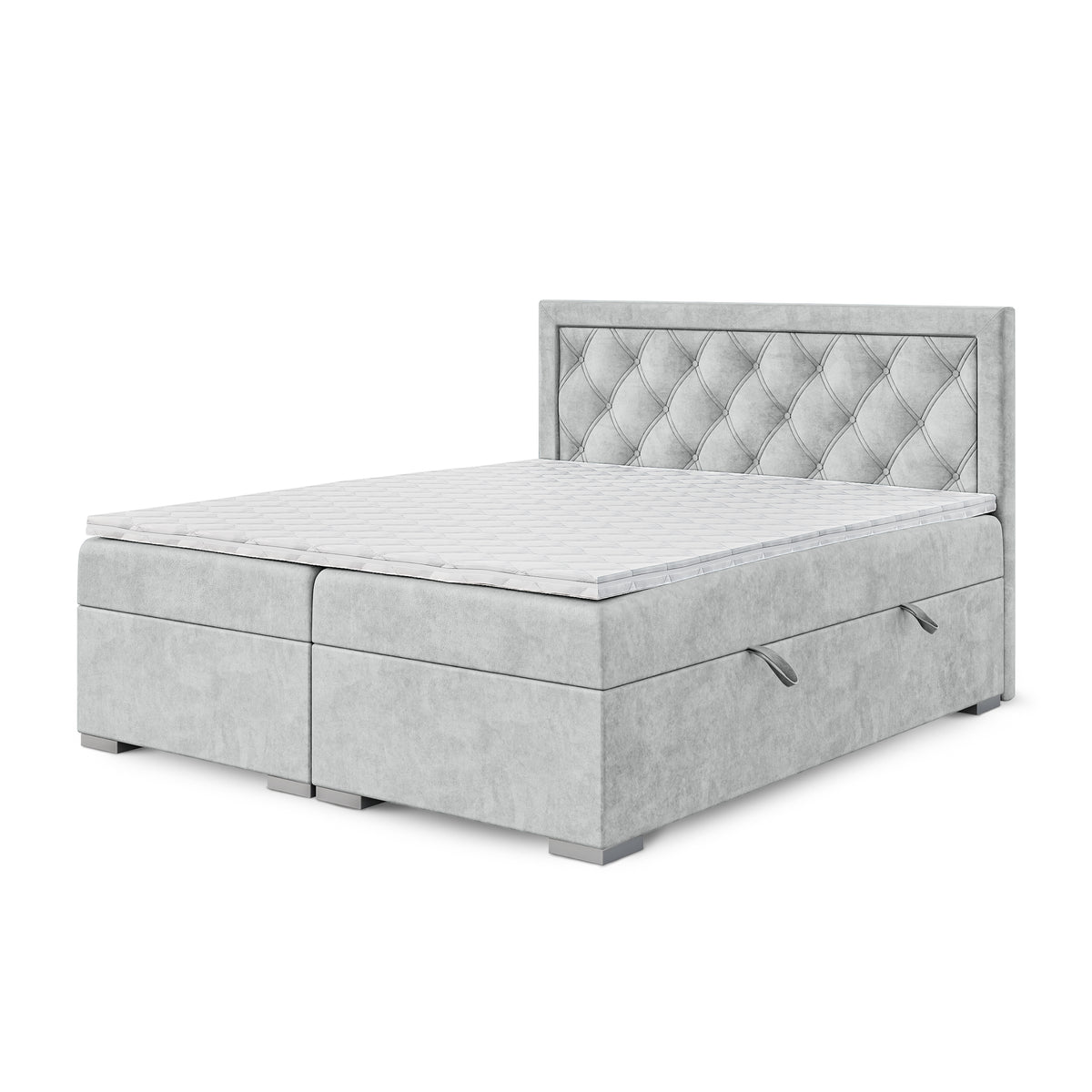 Santia Diamond-tufted Continental Divan Bed with Two Storage Compartments, Glamour Style – photo 34