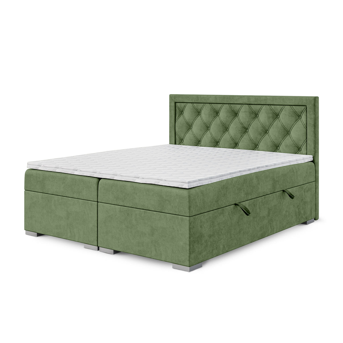 Santia Diamond-tufted Continental Divan Bed with Two Storage Compartments, Glamour Style – photo 35