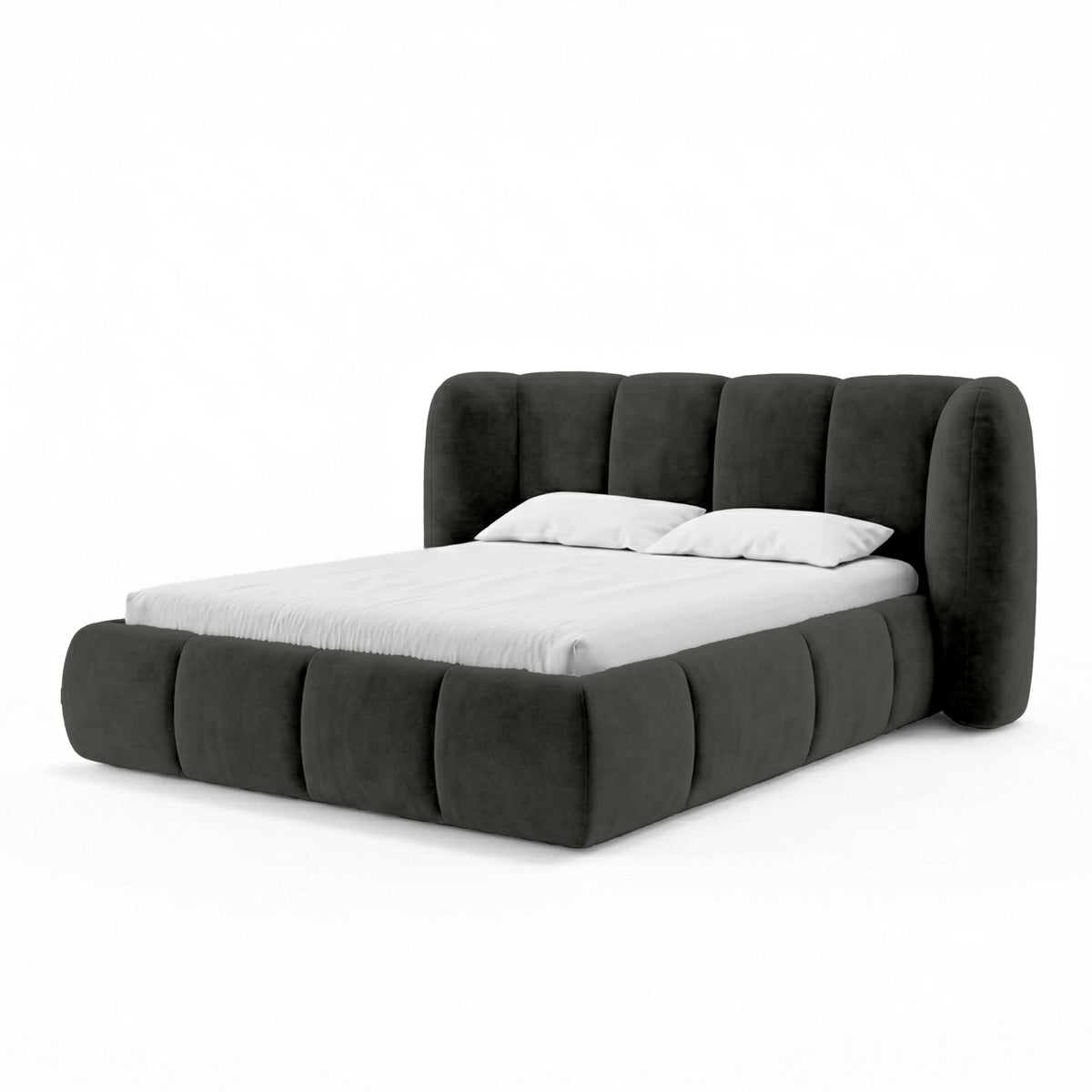 Ventara Upholstered Ottoman Bed with Vertical Tufting and Storage, Soft Modern Style – photo 24