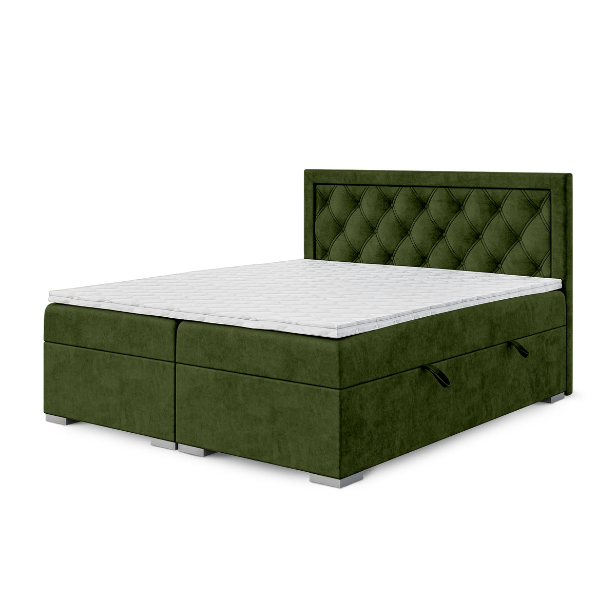 Santia Diamond-tufted Continental Divan Bed with Two Storage Compartments, Glamour Style – photo 24