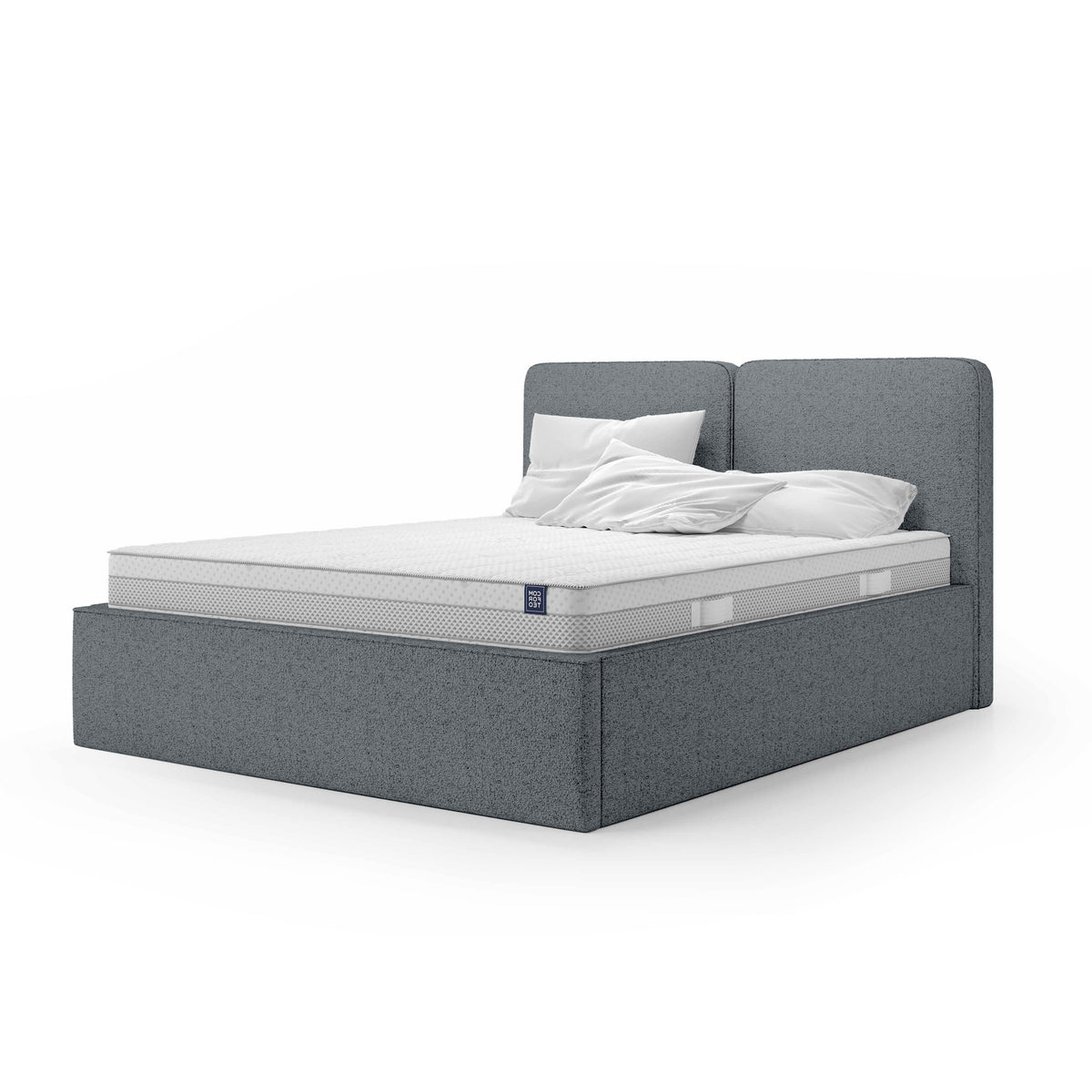 Mokka Upholstered Ottoman Bed with Storage, Modern Style – Dark Ash (ARAGON 93), 200