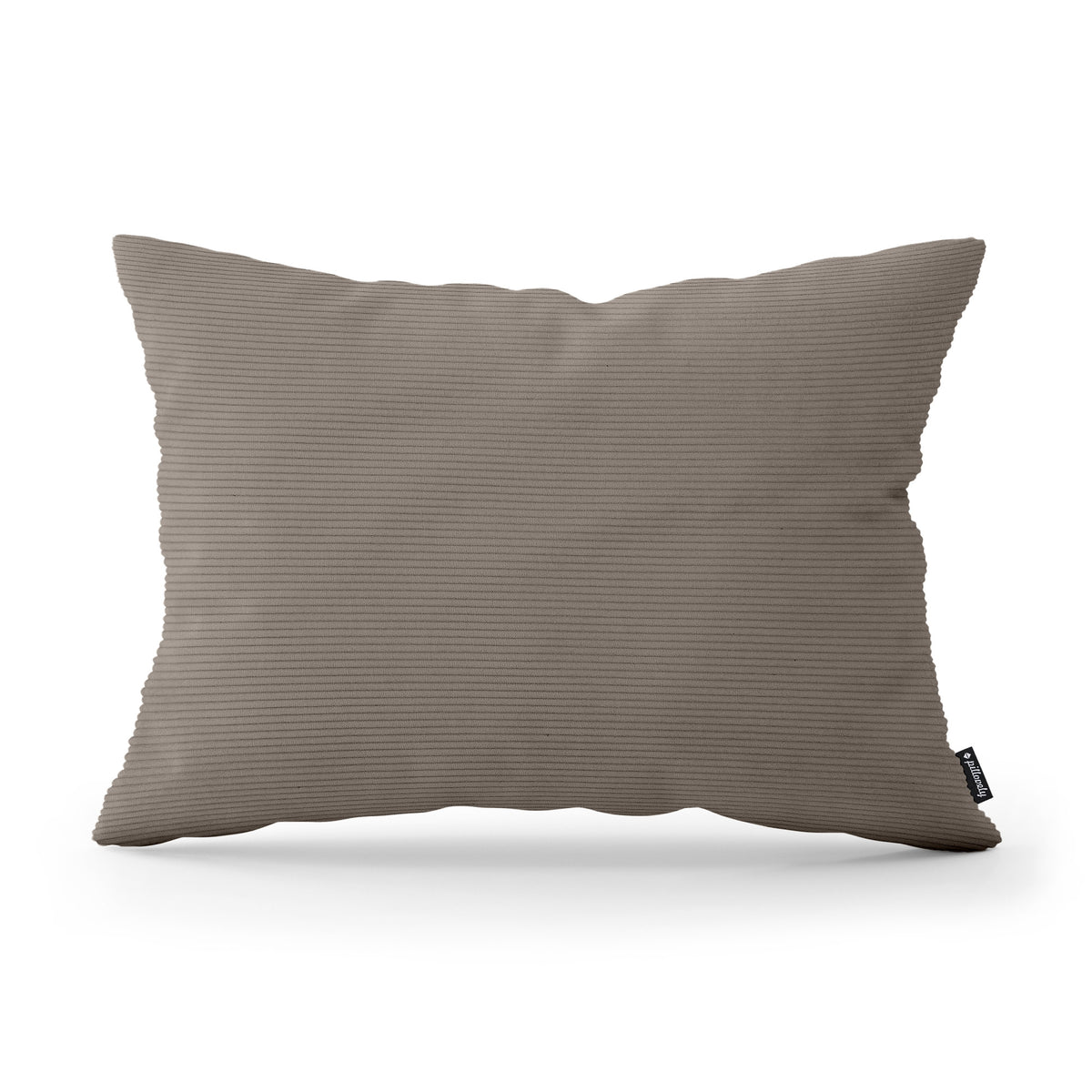 Corduroy Decorative Cushion 40x55 cm for the Living Room, Loft Style – Walnut Taupe (ONTARIO 03)