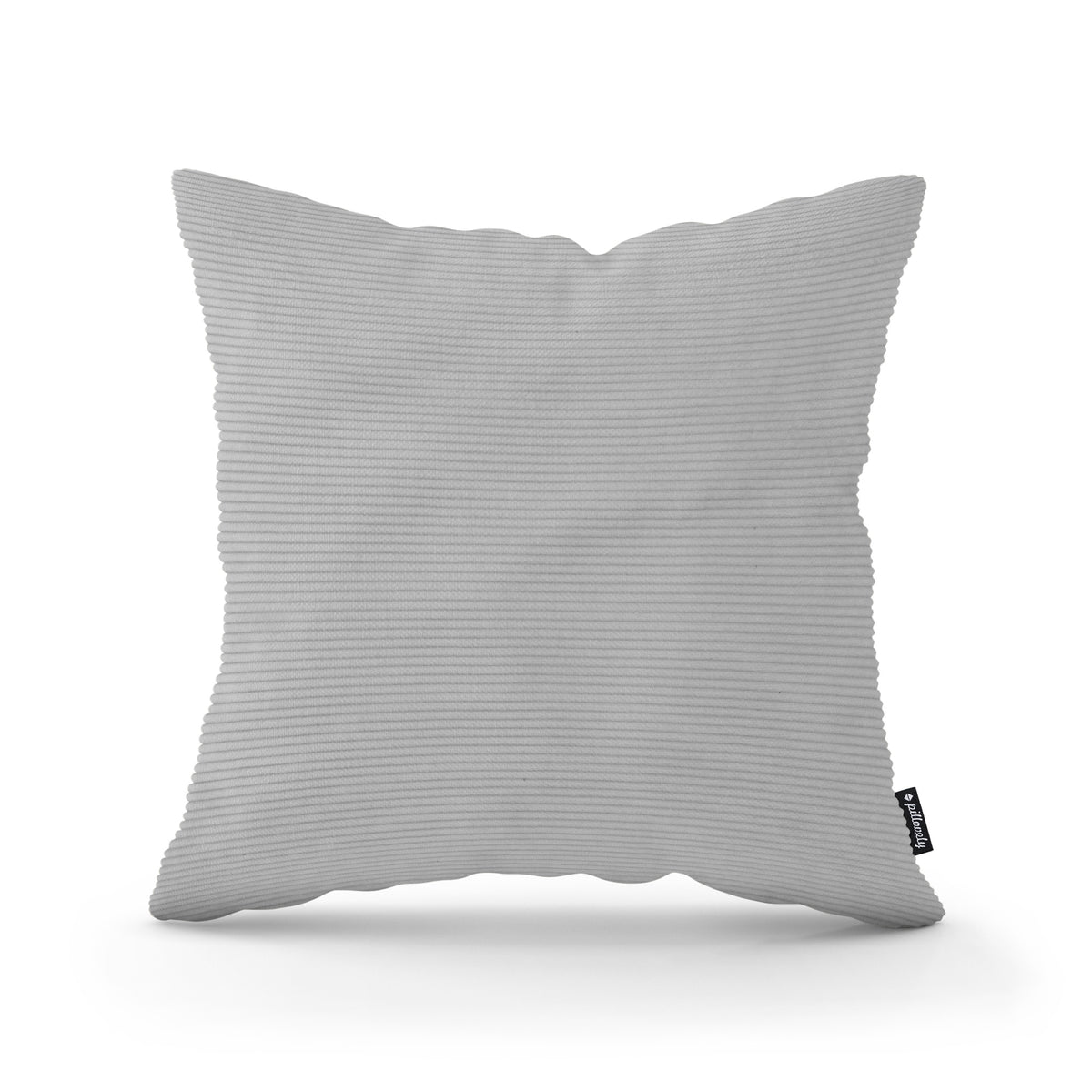 Corduroy Decorative Cushion 45x45 cm, Scandinavian and Boho Style – Platinum Ash (ONTARIO 14)
