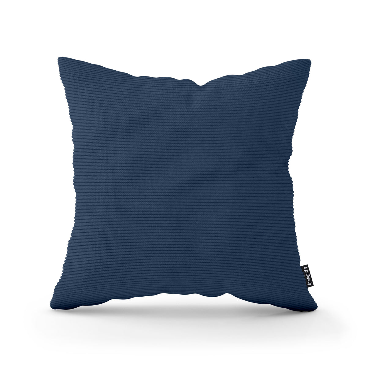 Corduroy Decorative Cushion 45x45 cm, Scandinavian and Boho Style – Navy Shadow (ONTARIO 26)