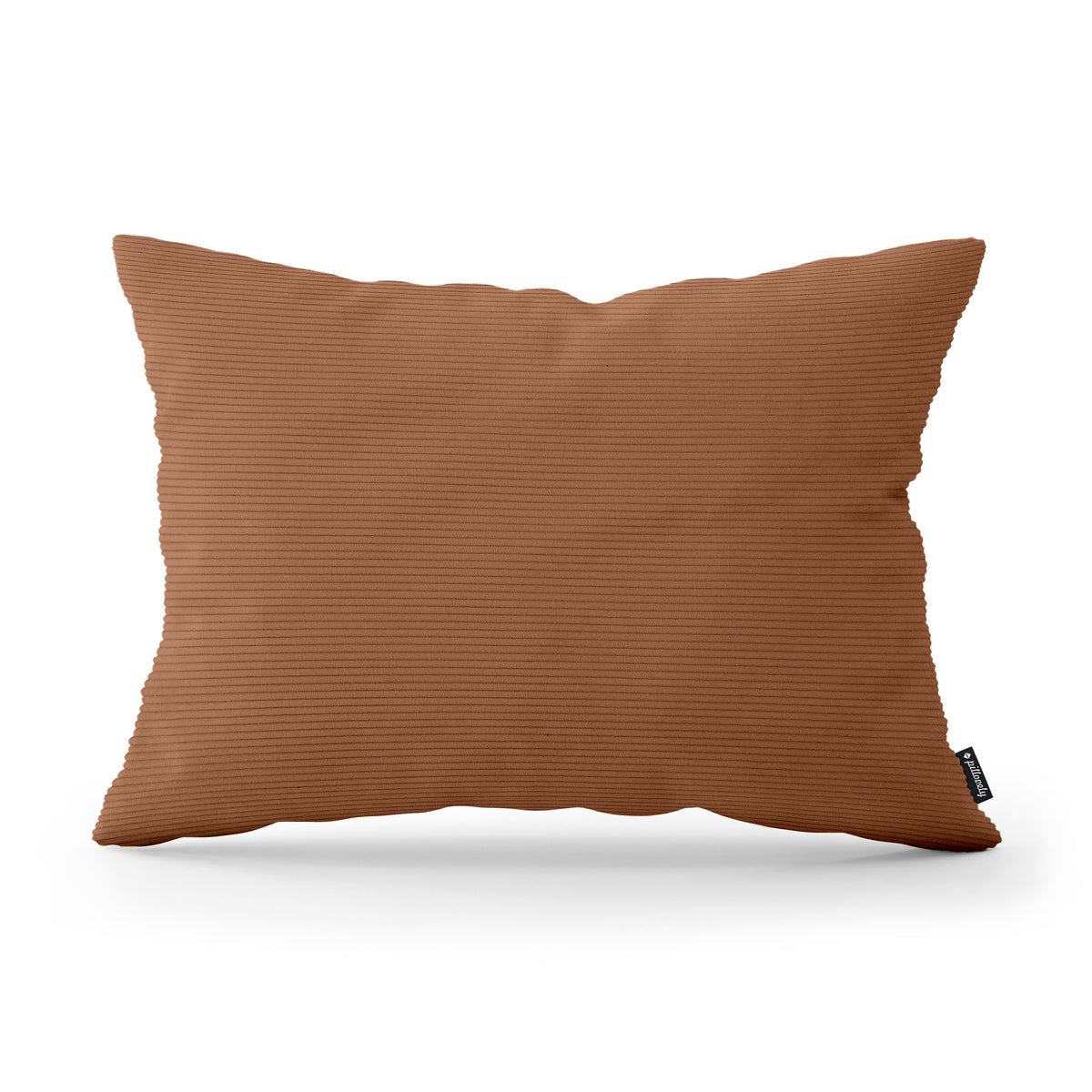 Corduroy Decorative Cushion 40x55 cm for the Living Room, Loft Style – Caramel Matte (ONTARIO 31)