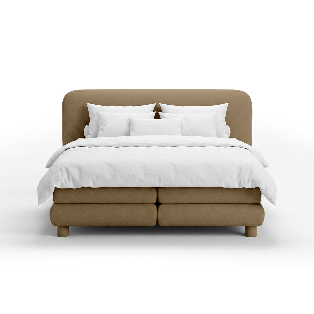 Portela Continental Divan Bed with a Rounded Headboard, Modern Organic Style – photo 14