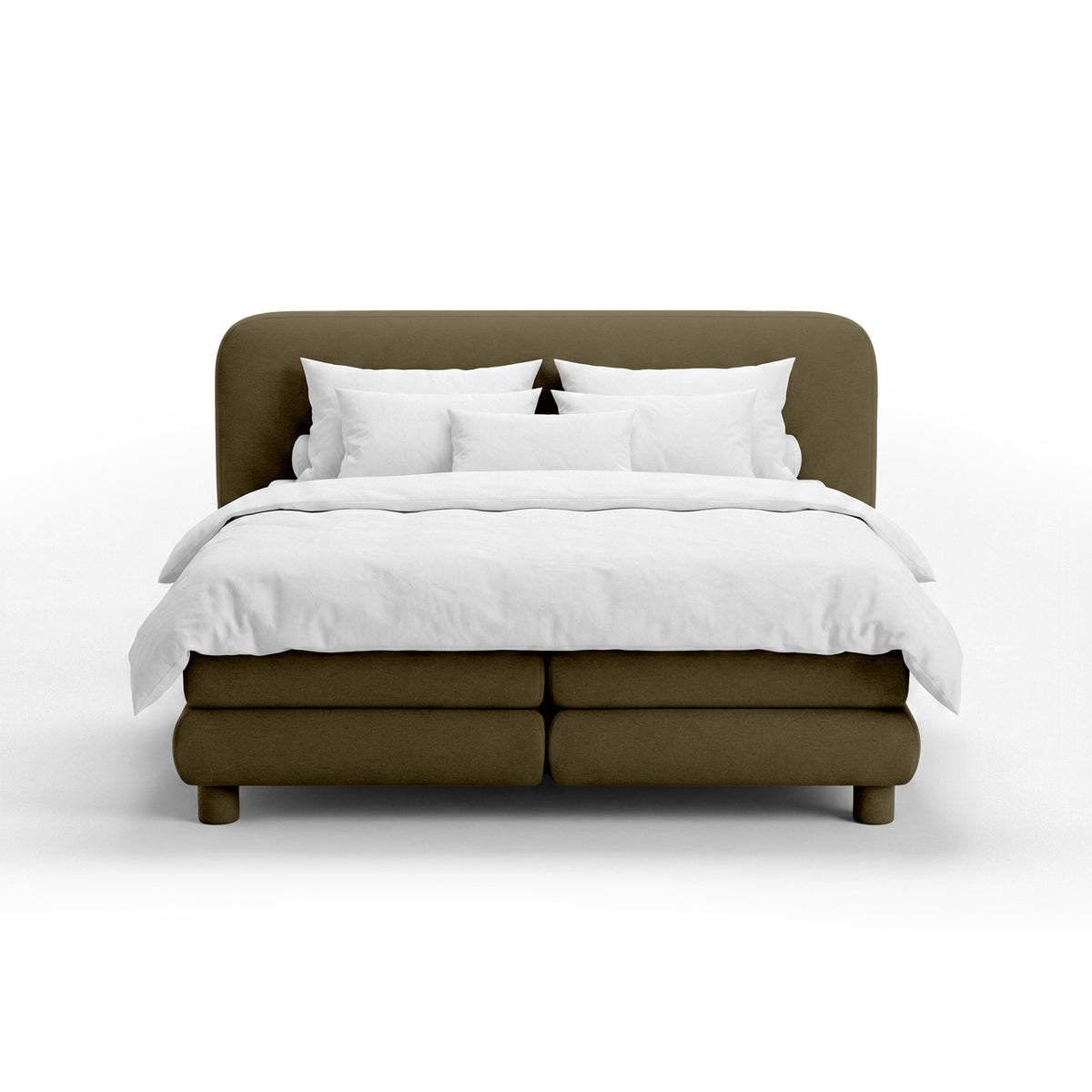 Portela Continental Divan Bed with a Rounded Headboard, Modern Organic Style – photo 15