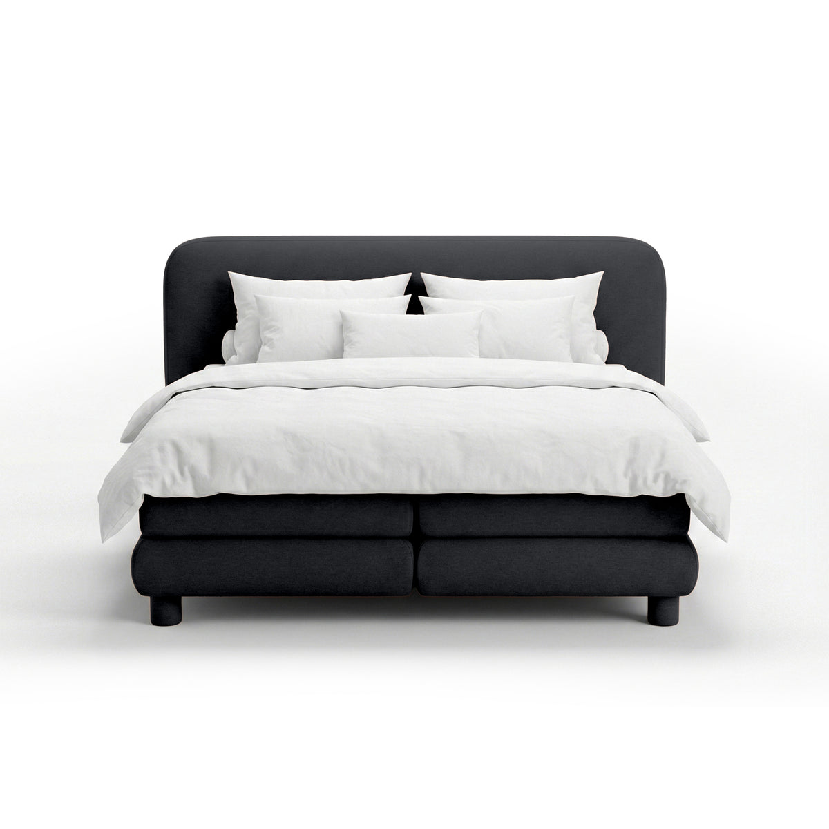 Portela Continental Divan Bed with a Rounded Headboard, Modern Organic Style – photo 17