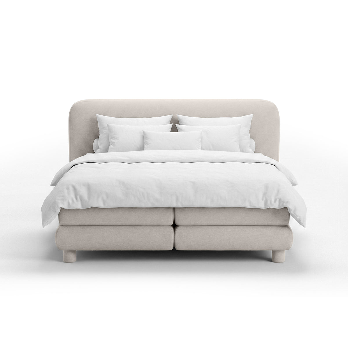 Portela Continental Divan Bed with a Rounded Headboard, Modern Organic Style – photo 21