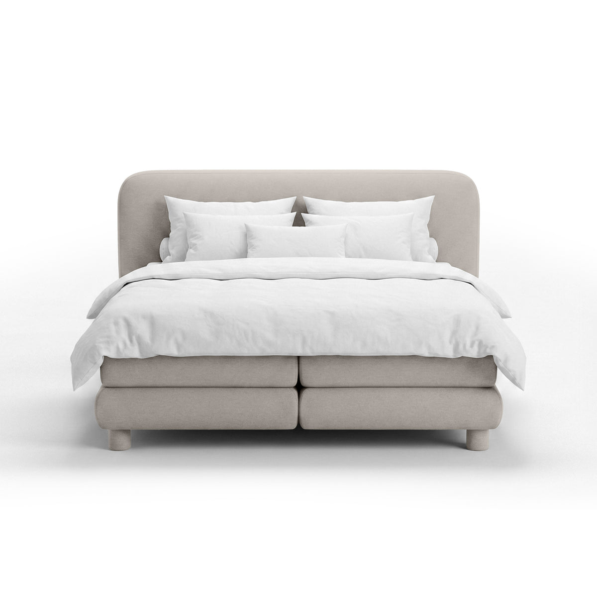 Portela Continental Divan Bed with a Rounded Headboard, Modern Organic Style – photo 23