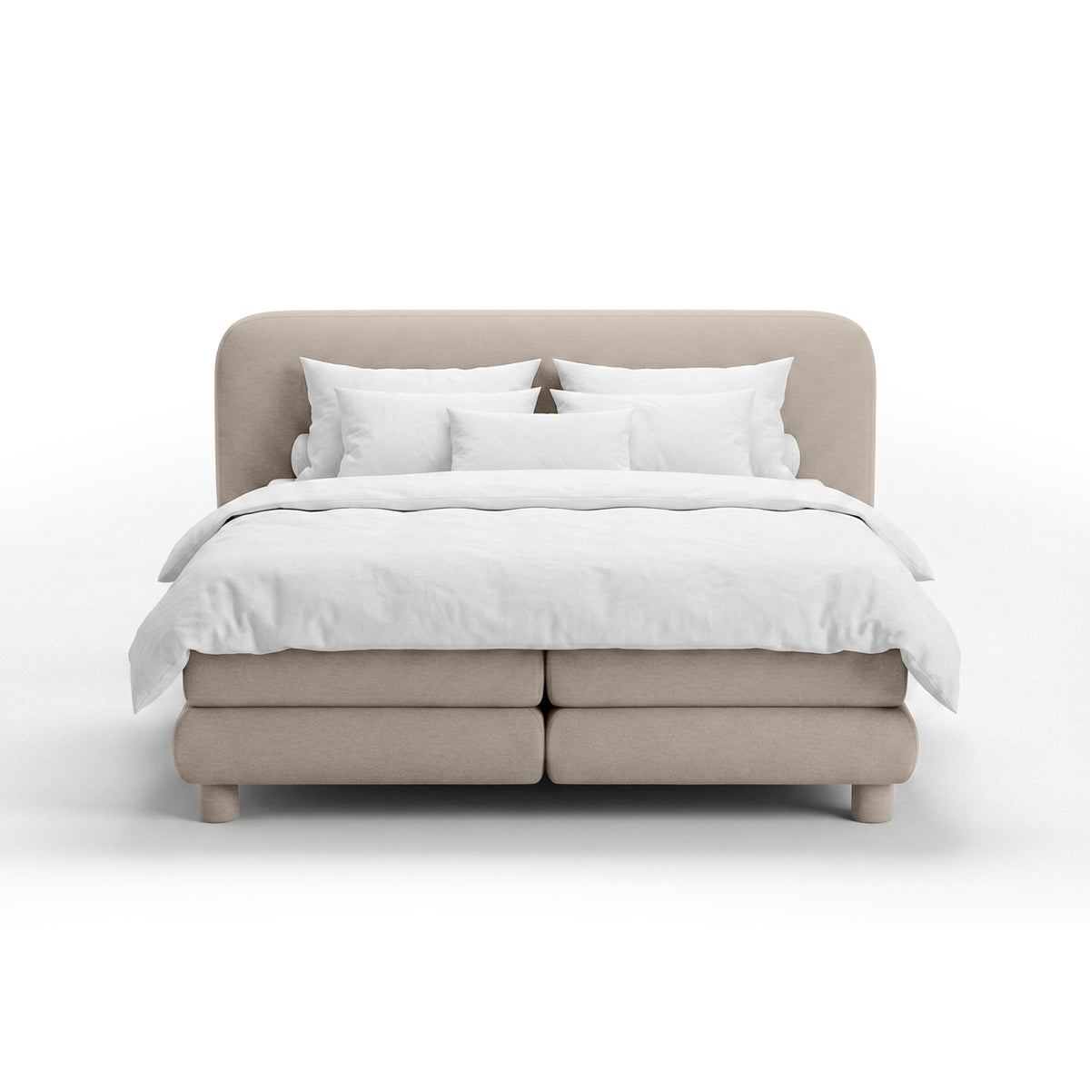 Portela Continental Divan Bed with a Rounded Headboard, Modern Organic Style – photo 24