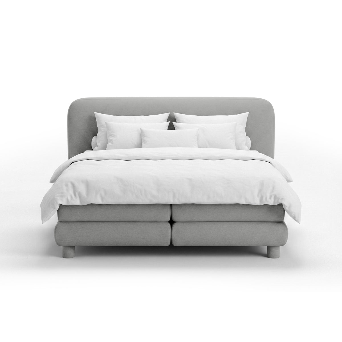 Portela Continental Divan Bed with a Rounded Headboard, Modern Organic Style – photo 37