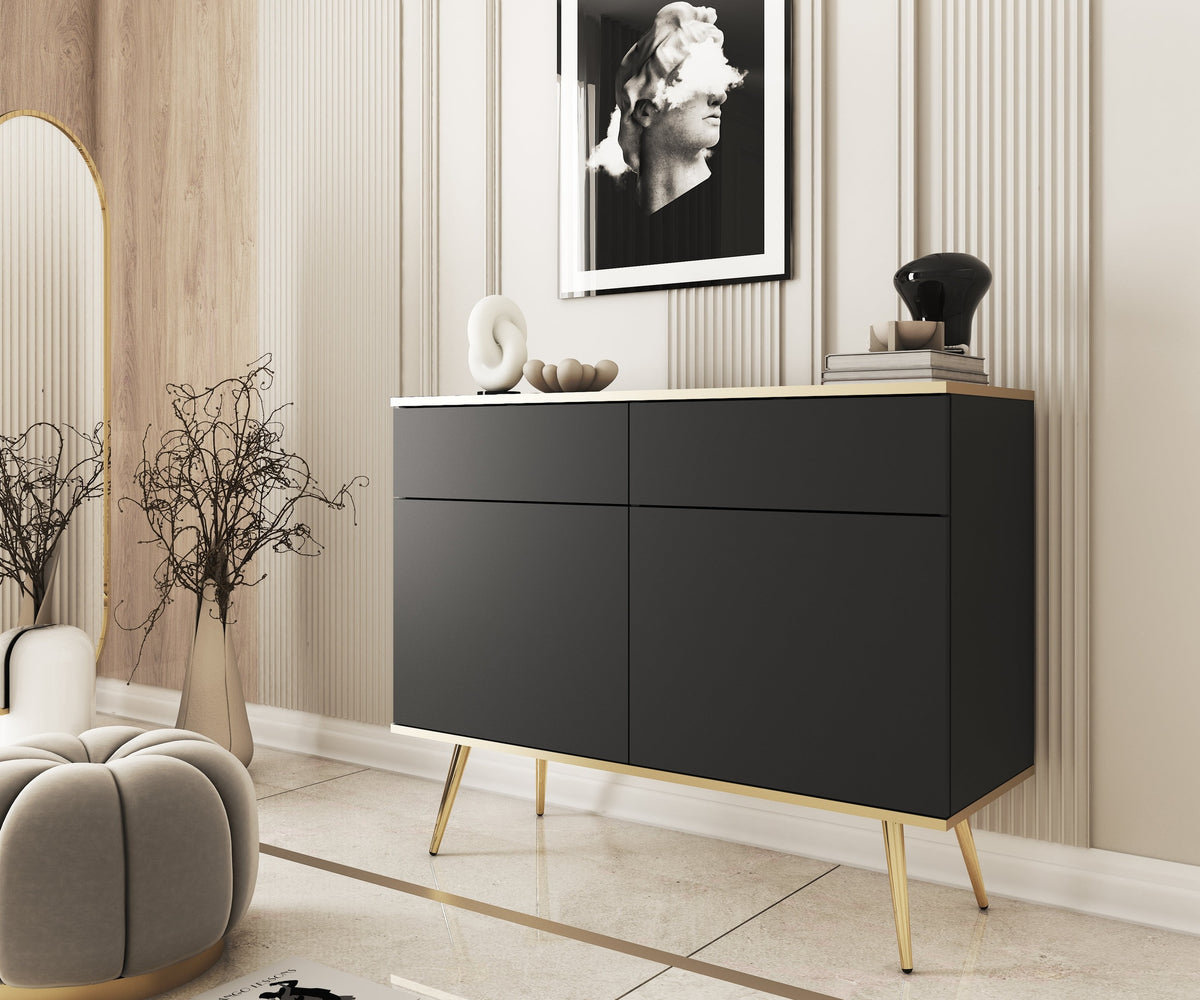 Meva Sideboard 107x85, Glamour Style – in a room setting