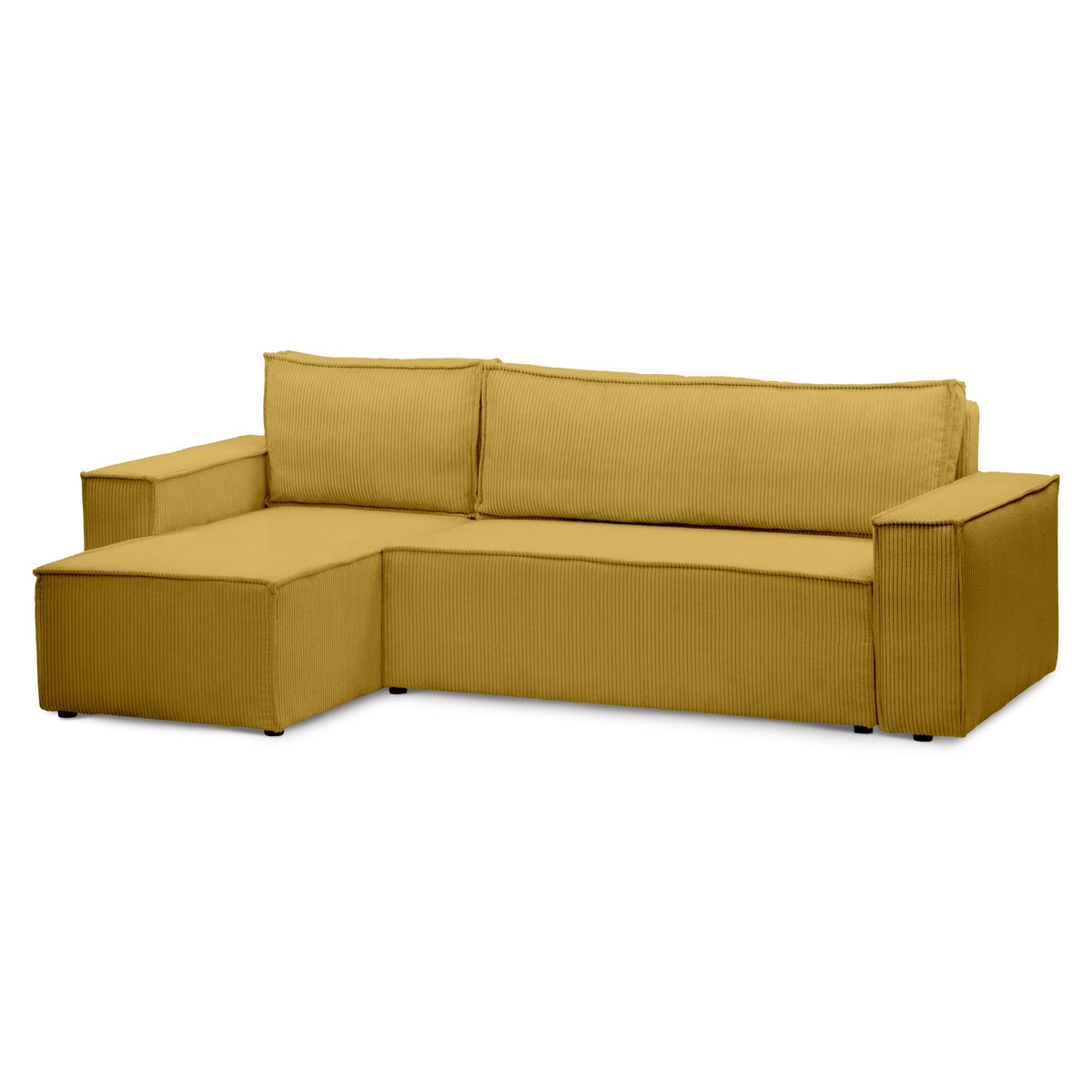 Agi 3 Seater Reversible Corner Sofa Bed 200x142–154, Loft Style – Honey Oak (POSO 43), Universal