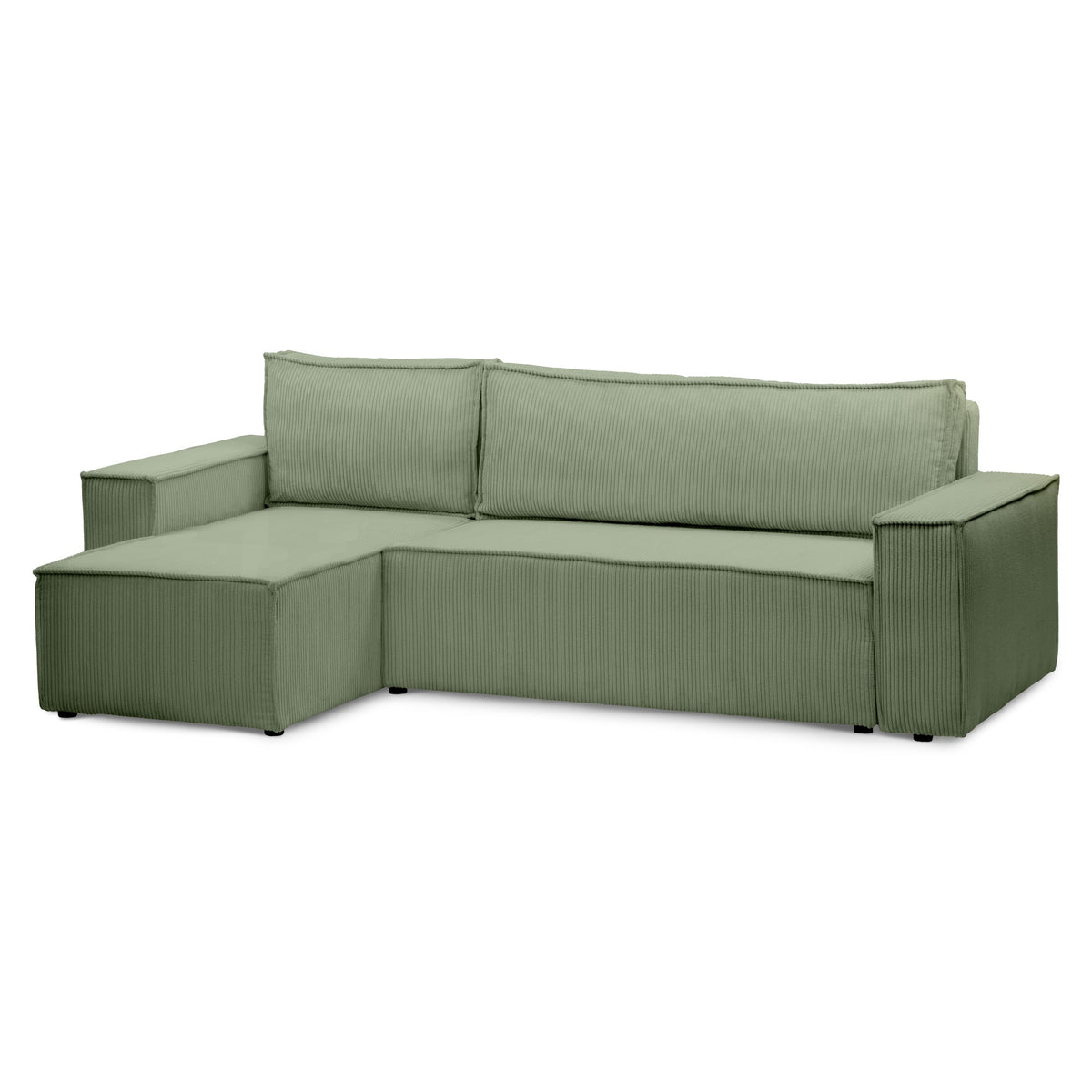 Agi 3 Seater Reversible Corner Sofa Bed 200x142–154, Loft Style – Gray-Green (POSO 47), Universal