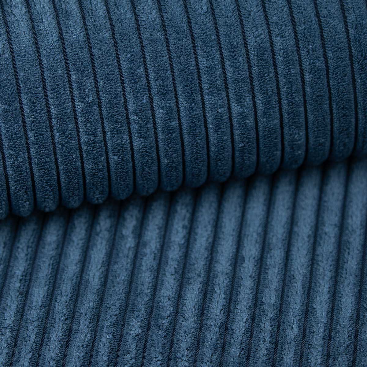 Fabric sample Corduroy Navy Blue Graphite (POSO 05)