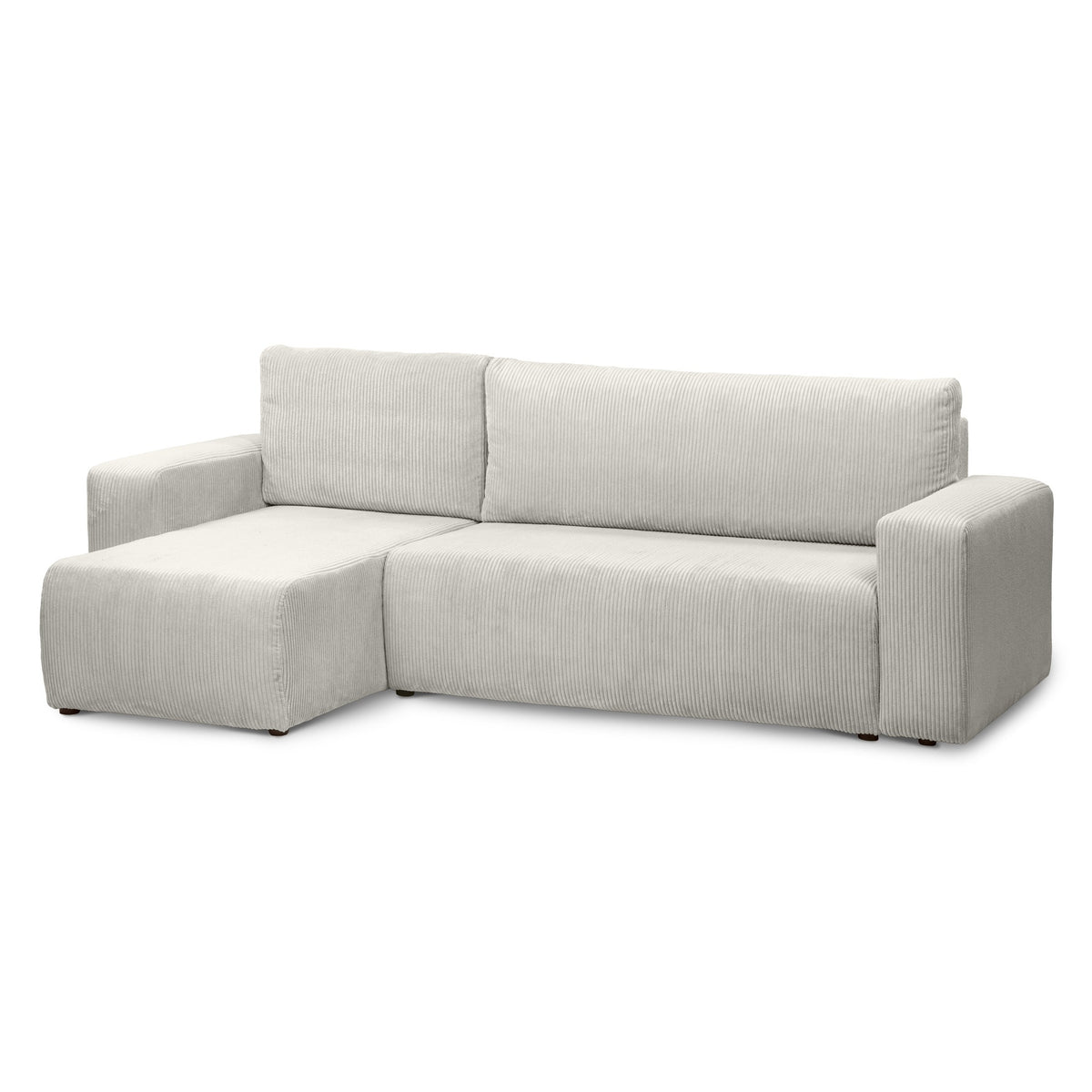 Kingi 3 Seater Reversible Corner Sofa Bed 200x142–154, Loft Style – Linen Cream (POSO 100), Universal