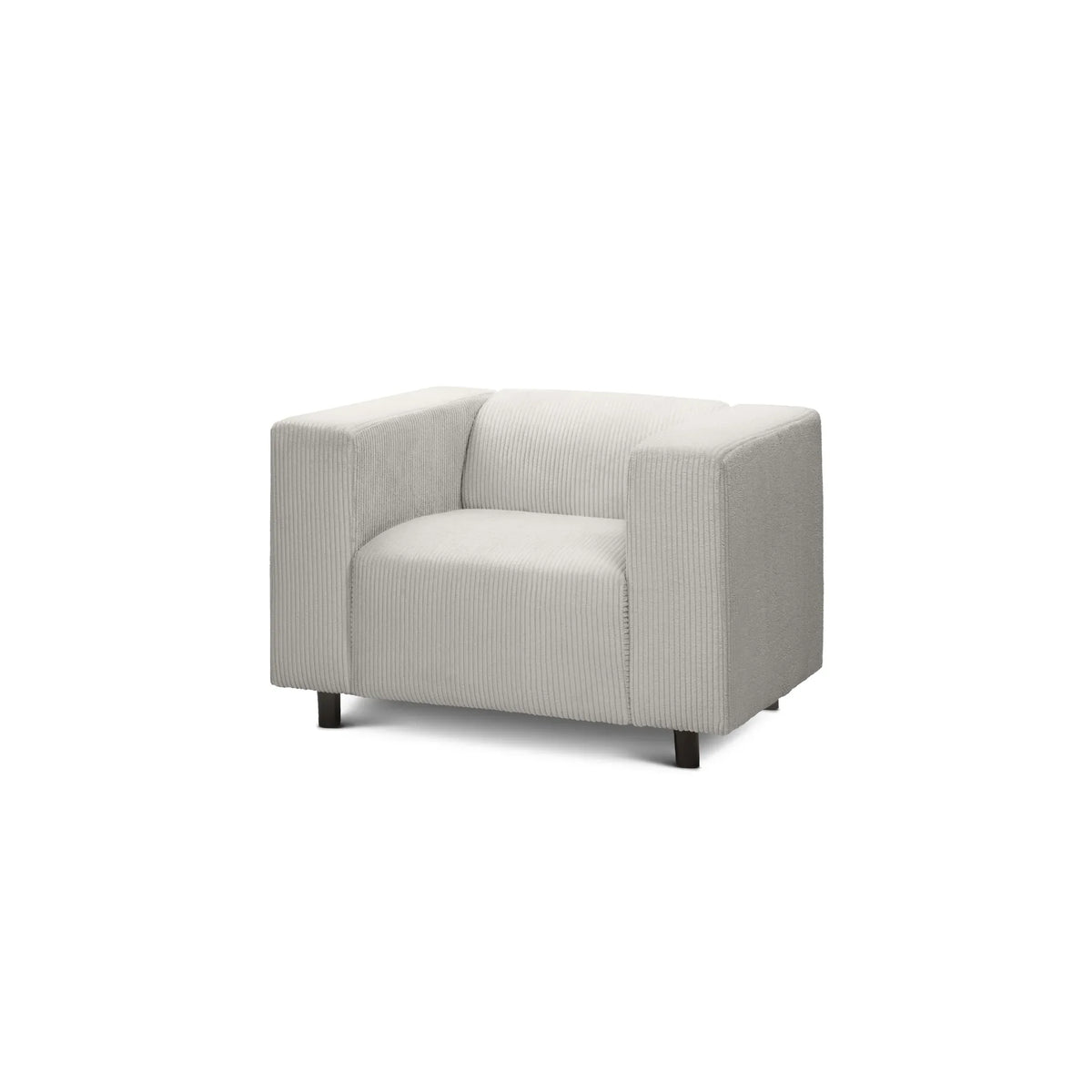 July Armchair 95 cm, Scandinavian Style – Linen Cream (POSO 100)