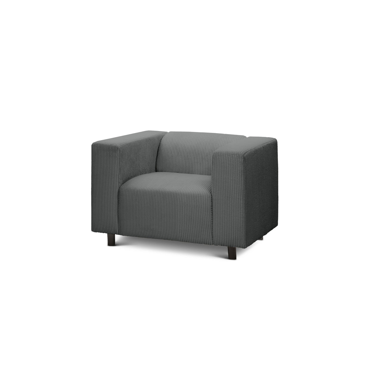July Armchair 95 cm, Scandinavian Style – Zinc (POSO 115)