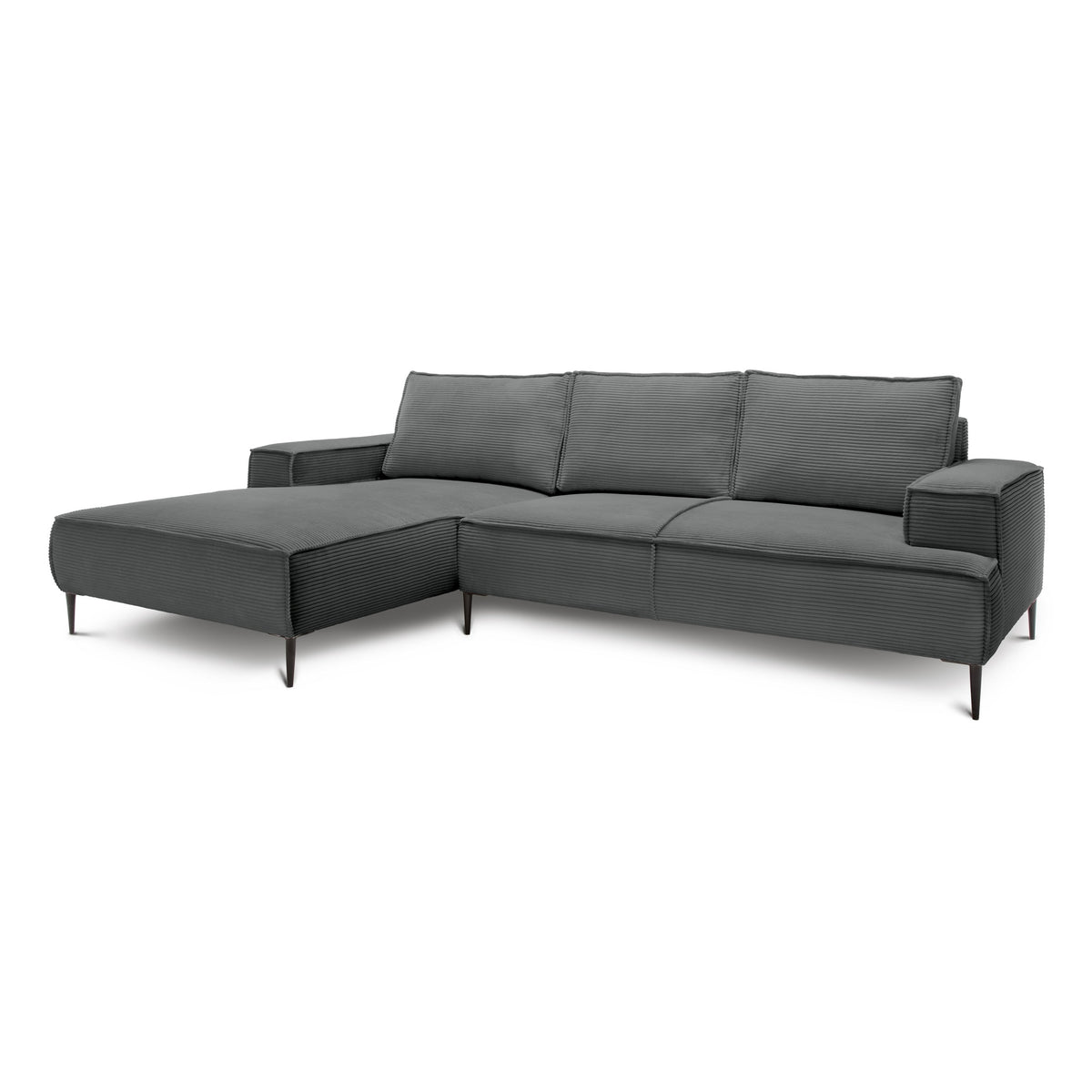 May 3 Seater Corner Sofa 275 cm, Modern Classic Style – Zinc (POSO 115), Left-hand-side
