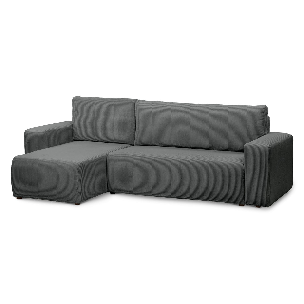 Kingi 3 Seater Reversible Corner Sofa Bed 200x142–154, Loft Style – Zinc (POSO 115), Universal