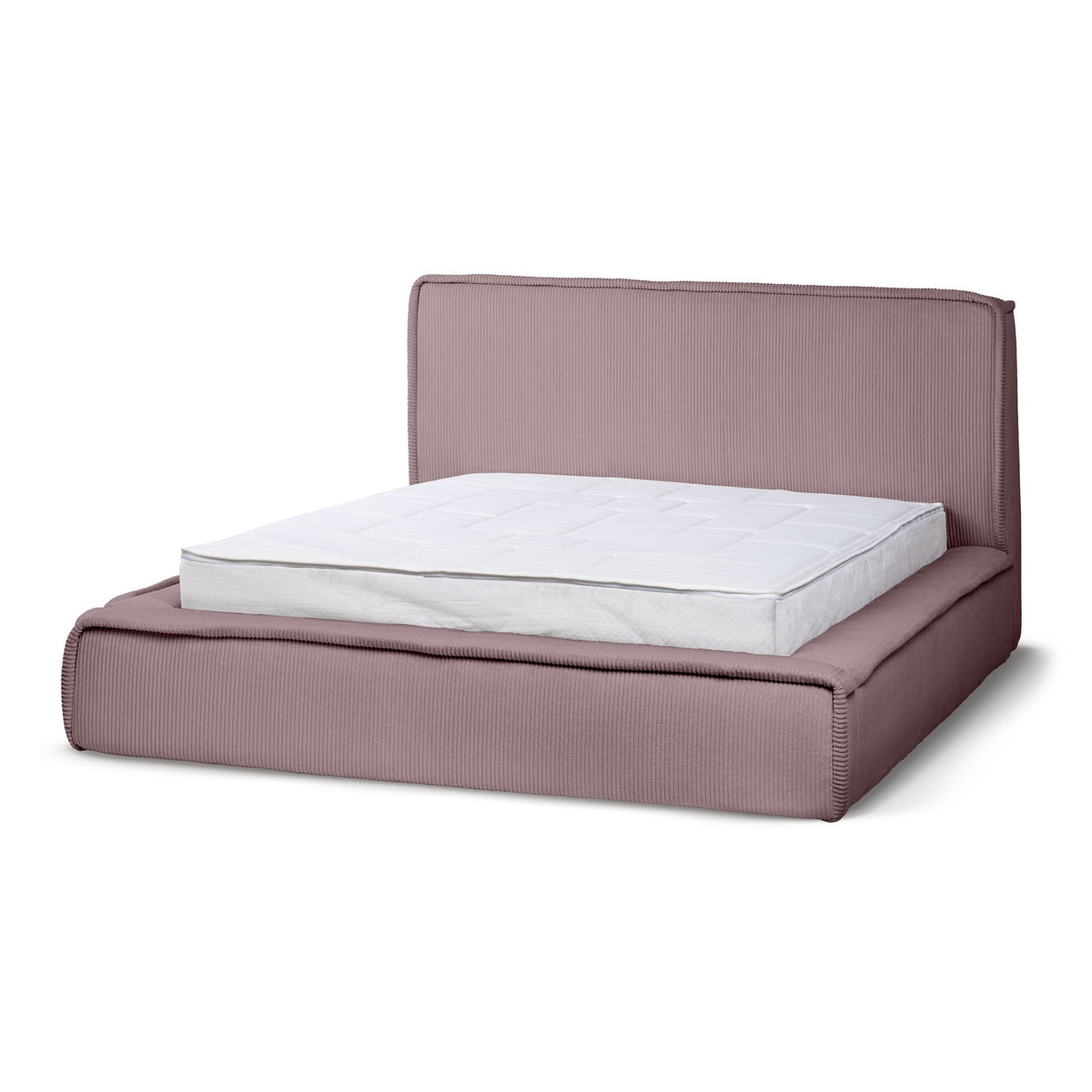 Gryby Upholstered Ottoman Bed with Storage, Classic Style – Dusty Rose Brown (POSO 130), 200