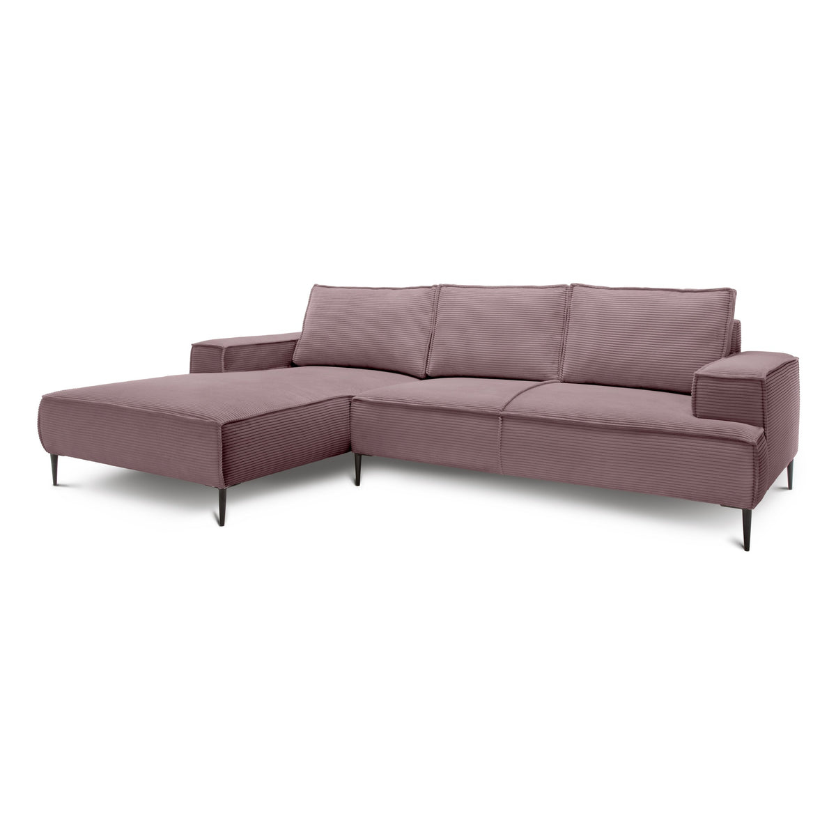 May 3 Seater Corner Sofa 275 cm, Modern Classic Style – Dusty Rose Brown (POSO 130), Left-hand-side
