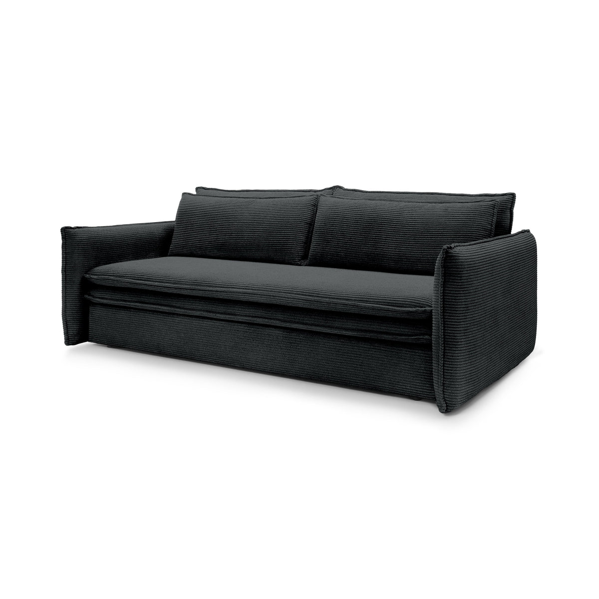 Lily Corduroy Sofa Bed 140x200 with Storage – Coal (POSO 135)