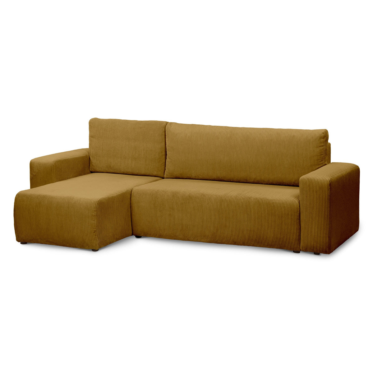 Kingi 3 Seater Reversible Corner Sofa Bed 200x142–154, Loft Style – Golden Walnut (POSO 01), Universal