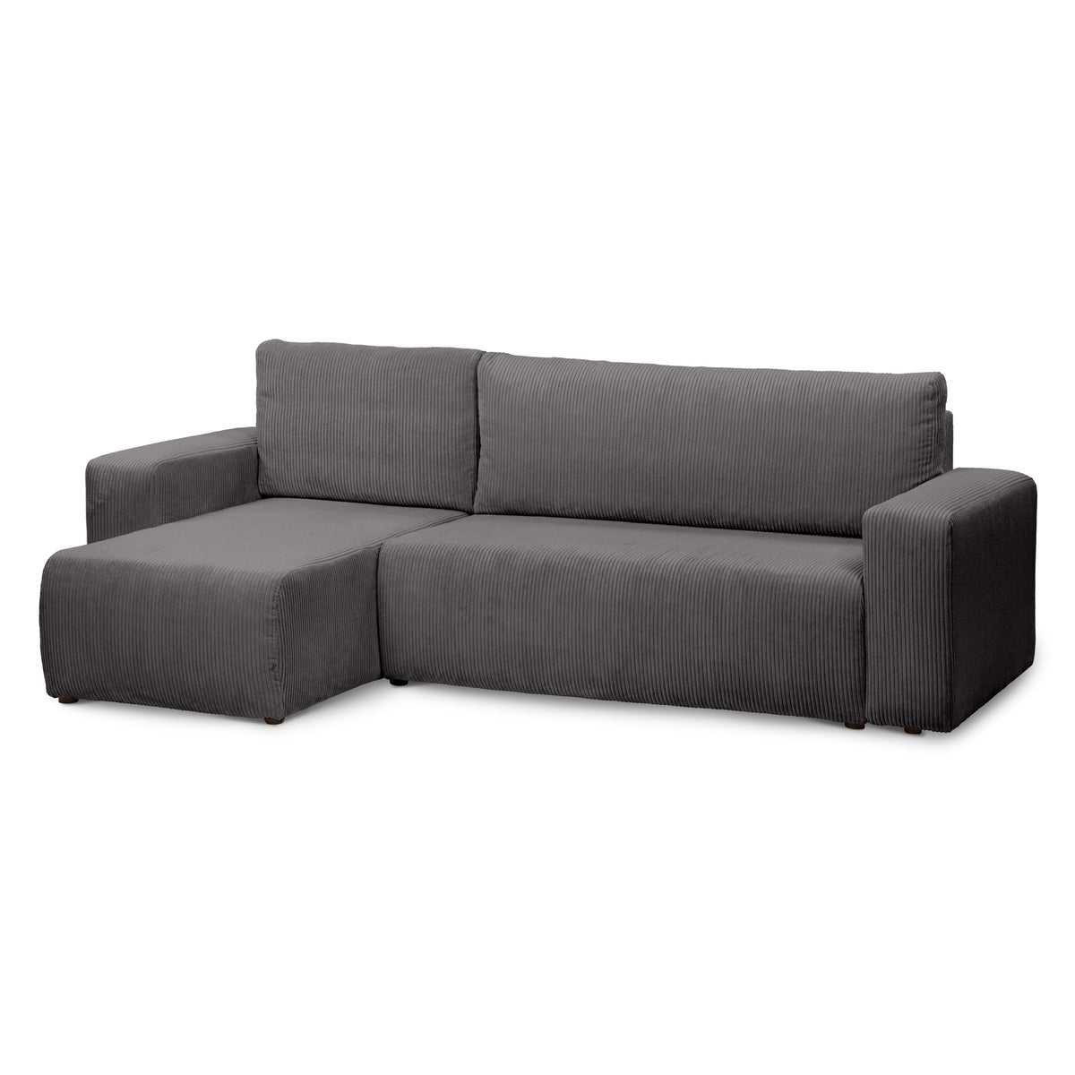 Kingi 3 Seater Reversible Corner Sofa Bed 200x142–154, Loft Style – Steel Bronze (POSO 22), Universal
