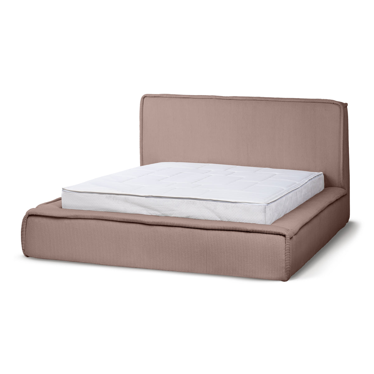 Gryby Upholstered Ottoman Bed with Storage, Classic Style – Autumn Brown (POSO 27), 200