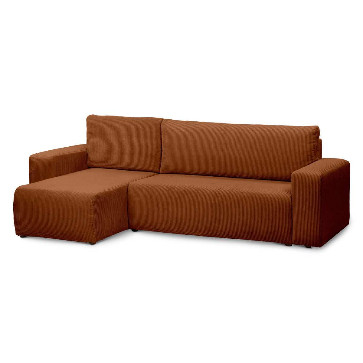 Kingi 3 Seater Reversible Corner Sofa Bed 200x142–154, Loft Style – Mahogany (POSO 40), Universal