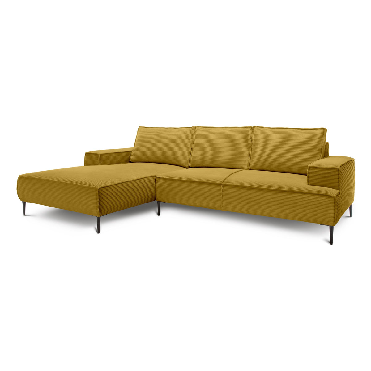 May 3 Seater Corner Sofa 275 cm, Modern Classic Style – Honey Oak (POSO 43), Left-hand-side
