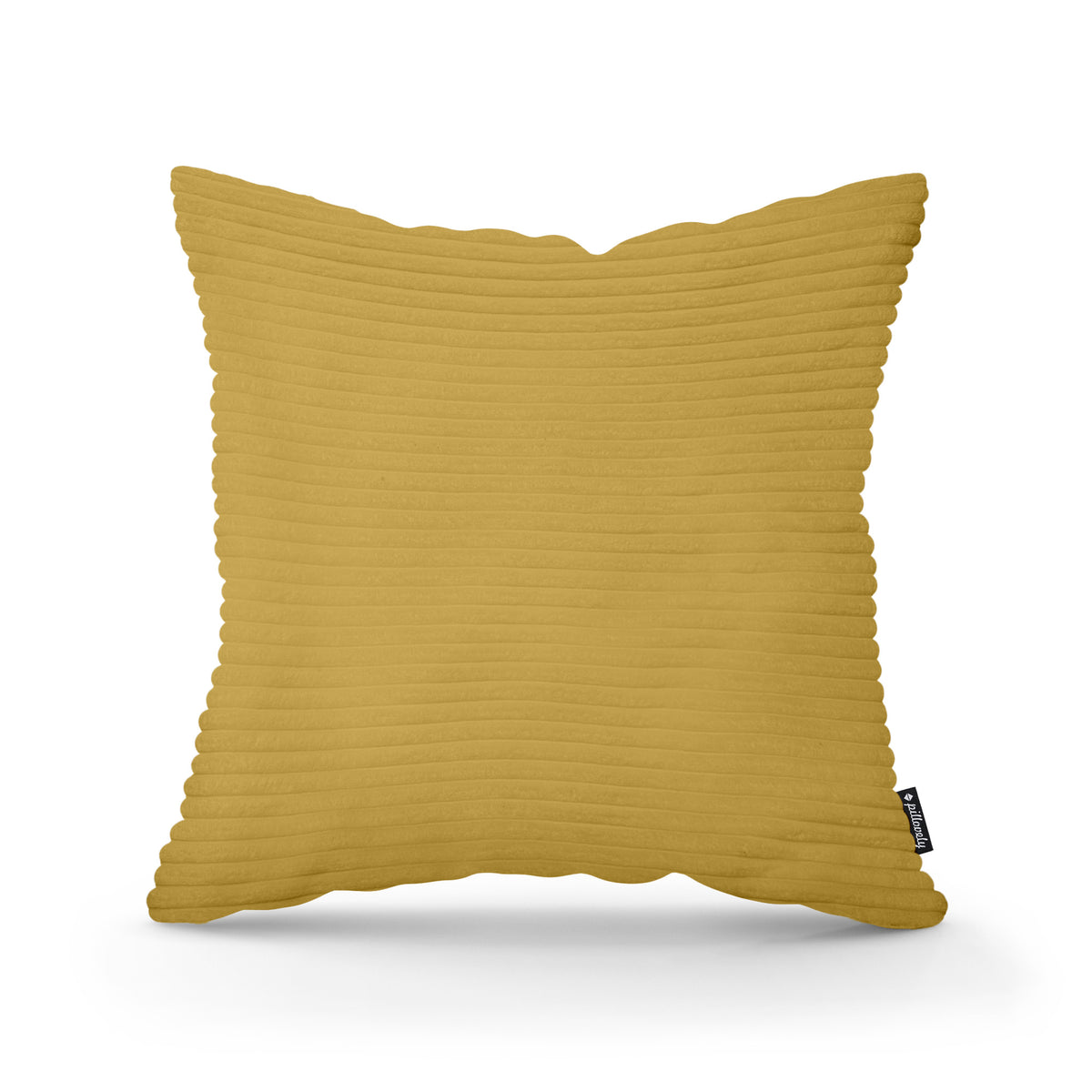 Wide Corduroy Decorative Cushion 45x45 cm, Scandinavian and Boho Style – Honey Oak (POSO 43)