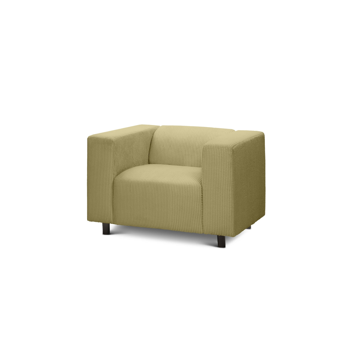July Armchair 95 cm, Scandinavian Style – Olive (POSO 44)