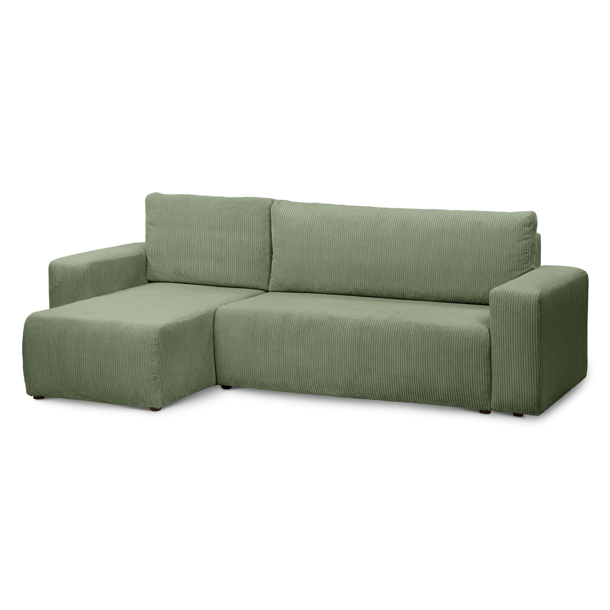 Kingi 3 Seater Reversible Corner Sofa Bed 200x142–154, Loft Style – Gray-Green (POSO 47), Universal