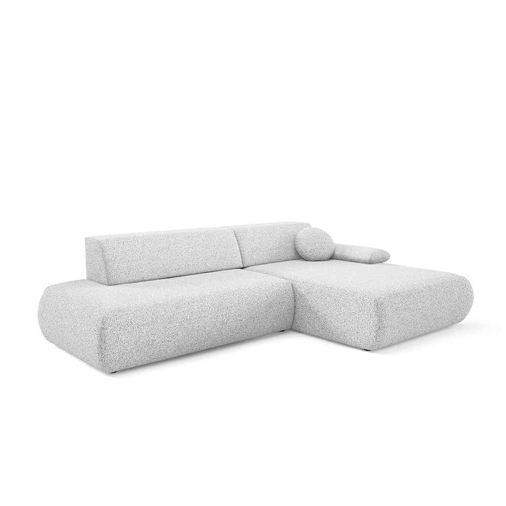 Puentro 4 Seater Corner Sofa Bed, Minimalist Style – Right, Pearl Taupe (PUENTE 80)