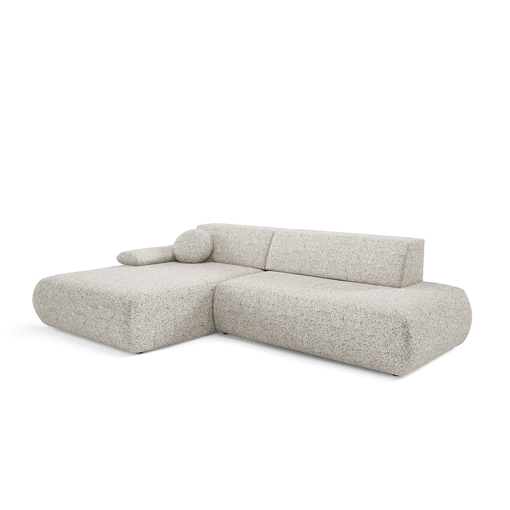 Puentro 4 Seater Corner Sofa Bed, Minimalist Style – Left, Ash Veil (PUENTE 06)