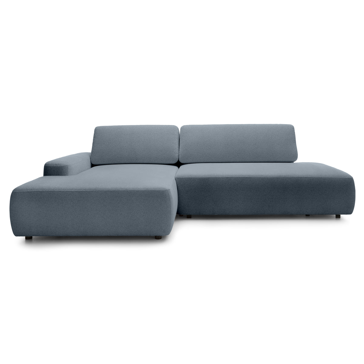 Bamby 4 Seater Corner Sofa Bed 125x210, Japandi Style – Left-hand, Misty Steel (RAVEN 10)