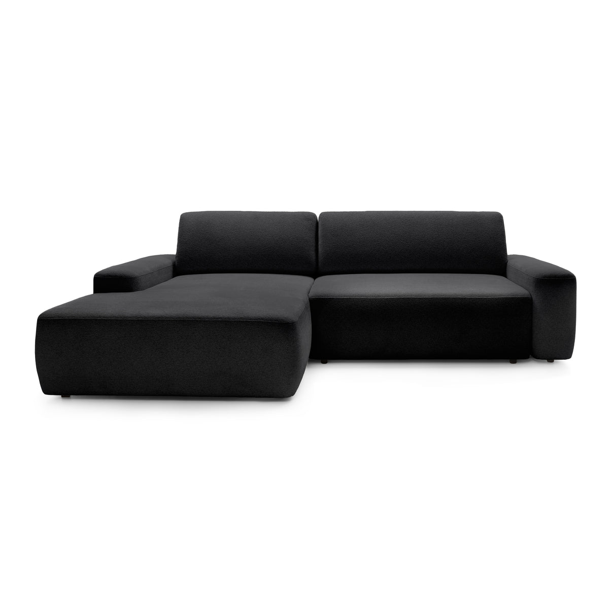 Bamby 3 Seater Corner Sofa Bed 125x210, Modern Style – Left-hand, Smoky Granite (RAVEN 15)