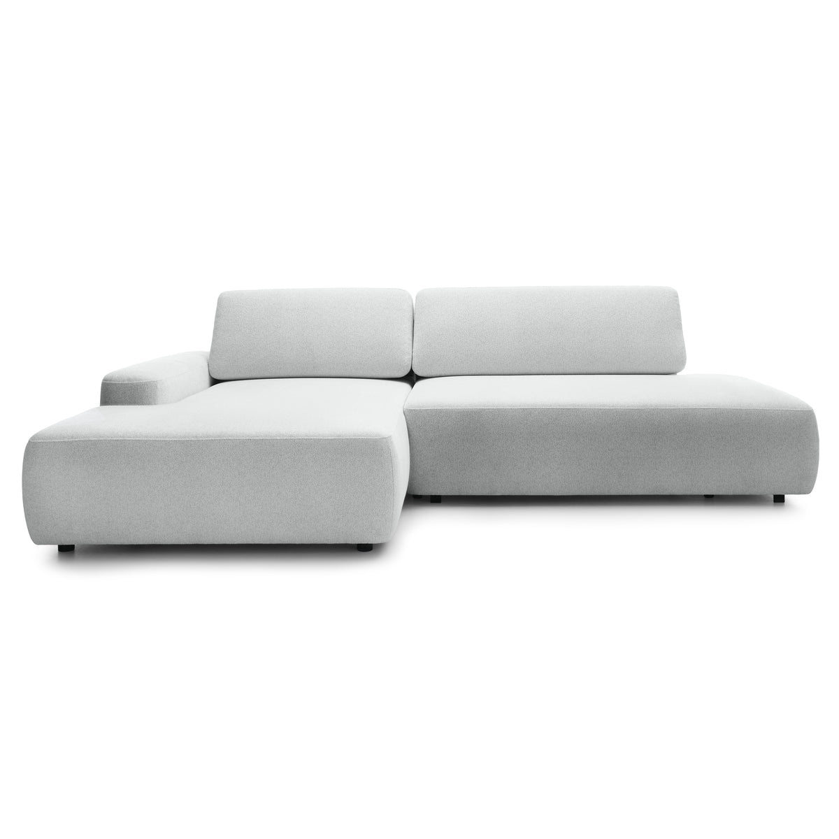 Bamby 4 Seater Corner Sofa Bed 125x210, Japandi Style – Left-hand, Silvery Mist (RAVEN 22)