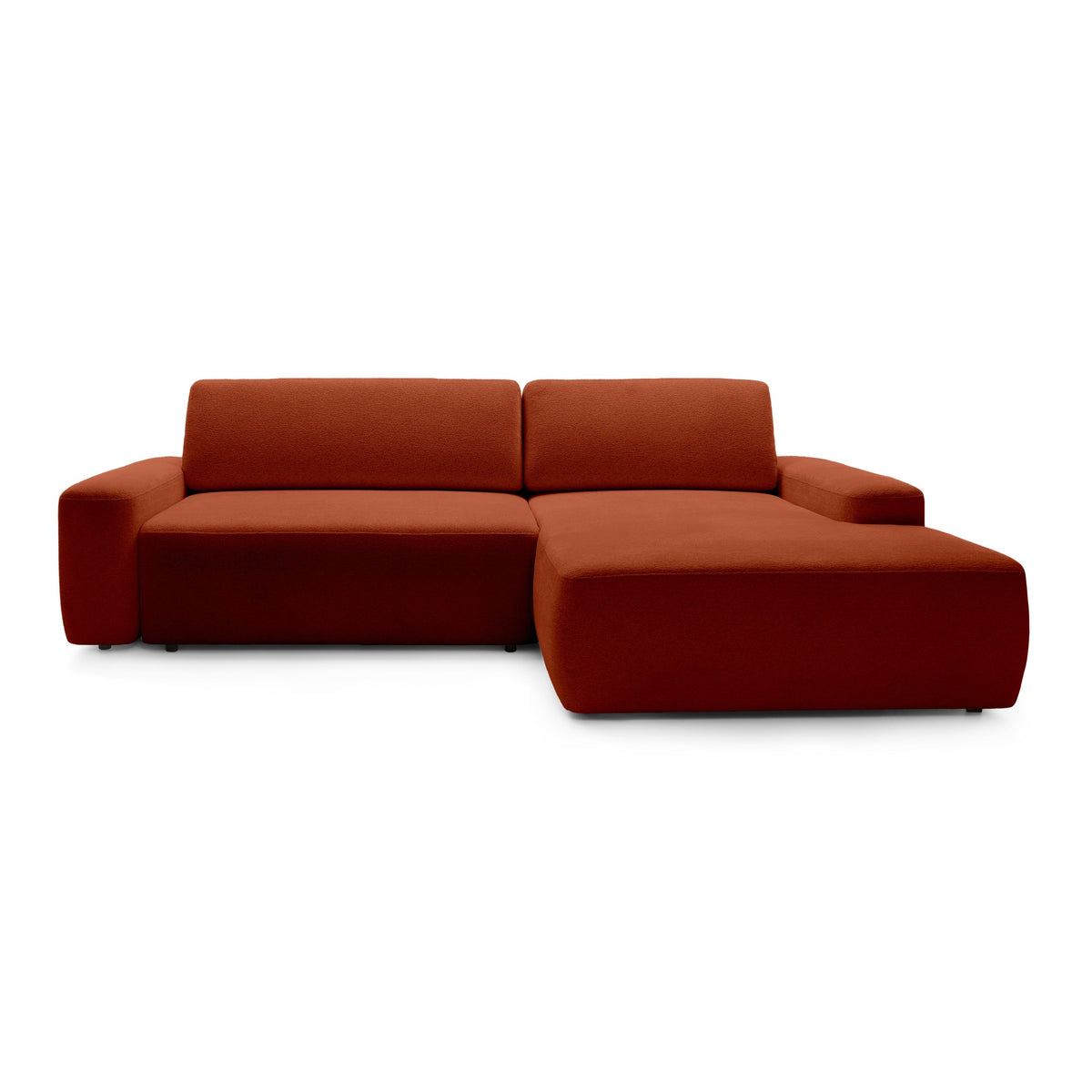 Bamby 3 Seater Corner Sofa Bed 125x210, Modern Style – Right-hand, Antique Copper (RAVEN 44)