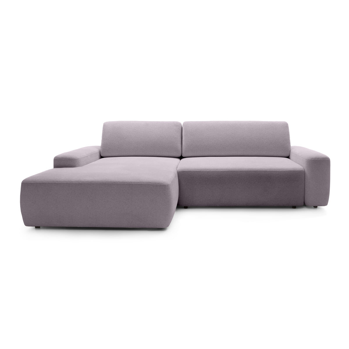 Bamby 3 Seater Corner Sofa Bed 125x210, Modern Style – Left-hand, Autumn Pink (RAVEN 91)
