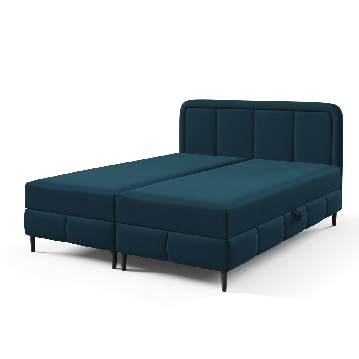 Pole Continental Divan Bed with Storage – Deep Blue (ROUGE 13), 200
