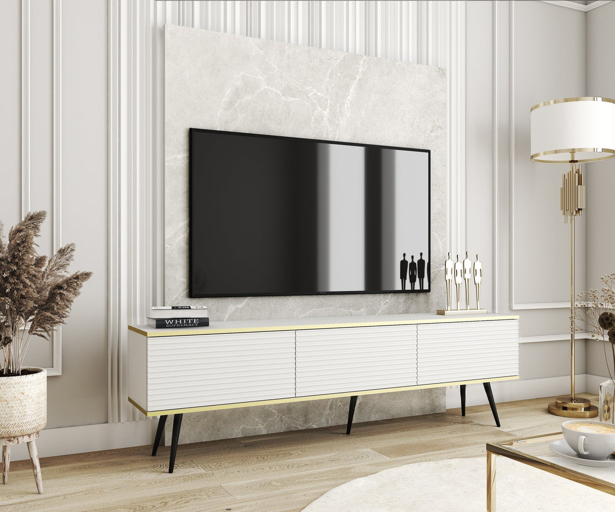 Meva TV Unit 175x30 with Gold Accents – photo 10