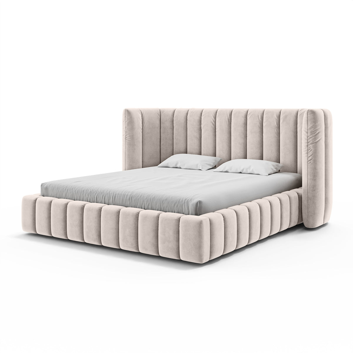 Gianda Upholstered Ottoman Bed with Vertical Tufting and Storage, Modern Soft Style – photo 17
