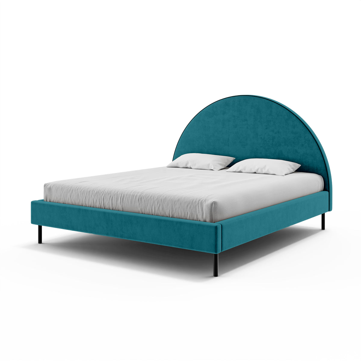 Zora Upholstered Ottoman Bed with a Semicircular Headboard and Storage, Soft Modern Style – photo 8